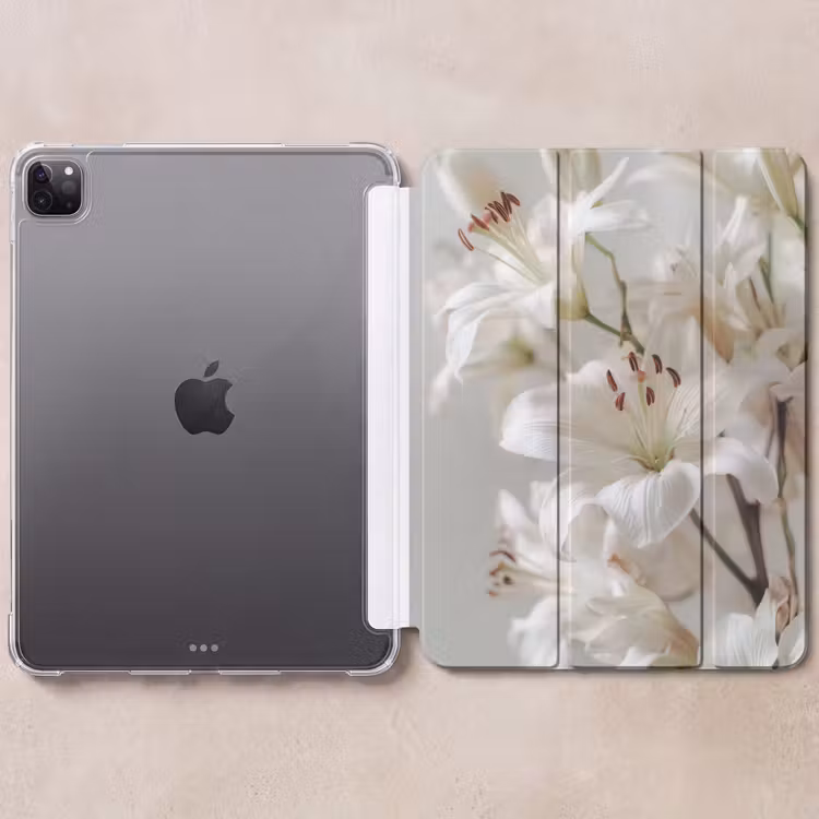 iPad-Hülle - Lilien - Boekte - Weiß - Staubgefäße — 6