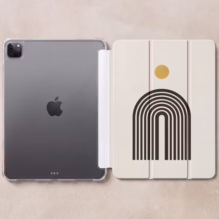 iPad-Hülle - Minimalistisch - Schwarze Schleife - Goldener Kreis — 6