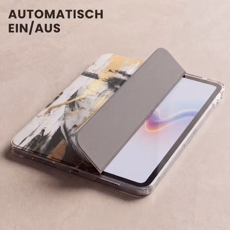 iPad-Hülle - Porträt - Frau - Pinselstriche - Gold — 5
