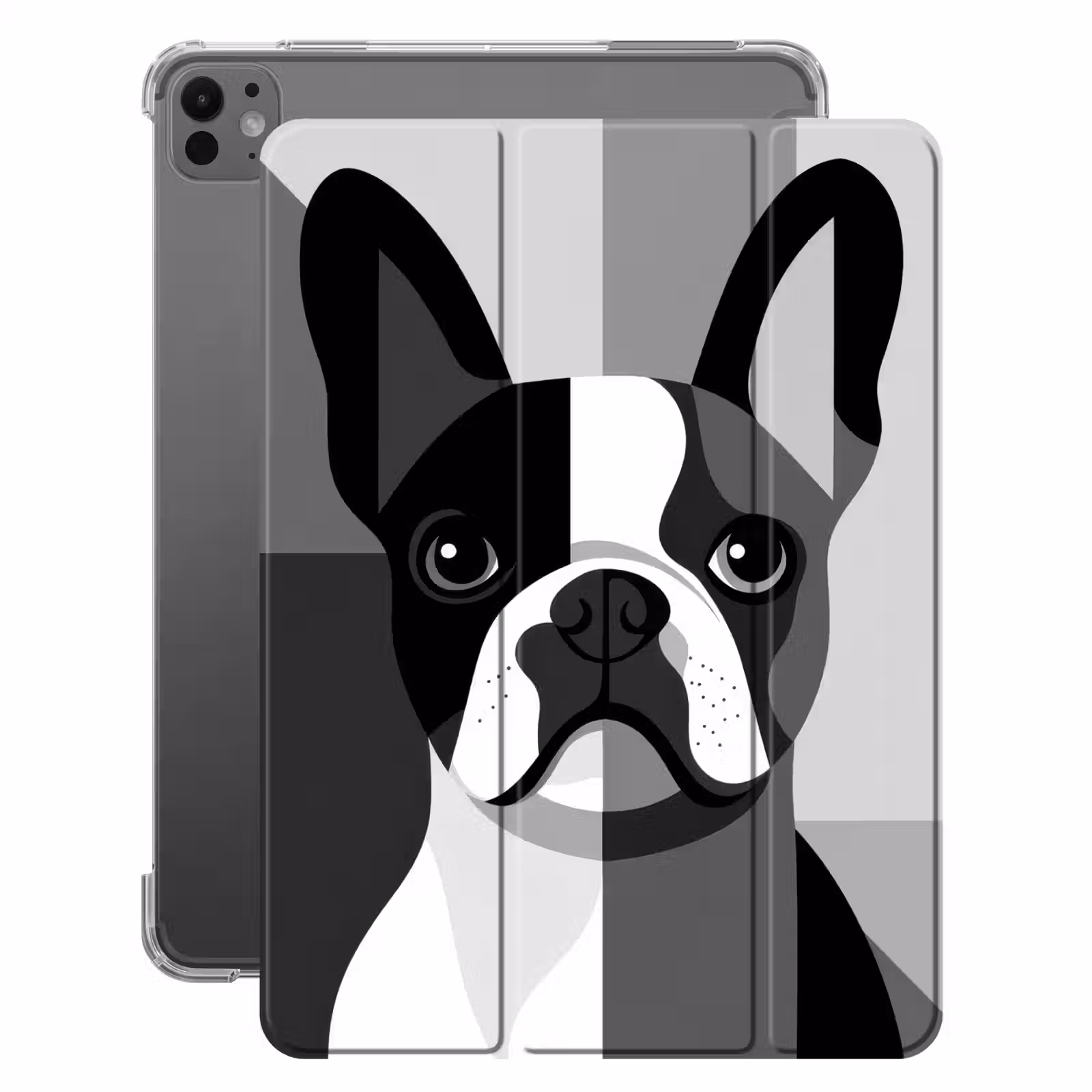 iPad-Hülle - Bulldogge - Schwarz - Abstrakt - Flugzeuge — 1