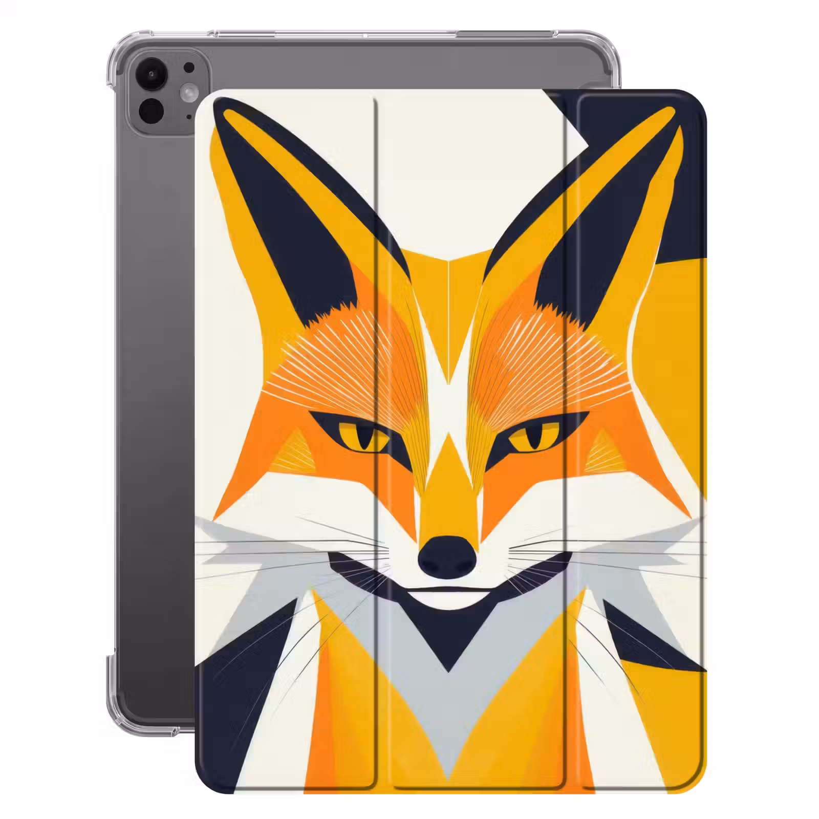iPad-Hülle - Fuchs - Orange - Abstrakt - Dreiecke — 1