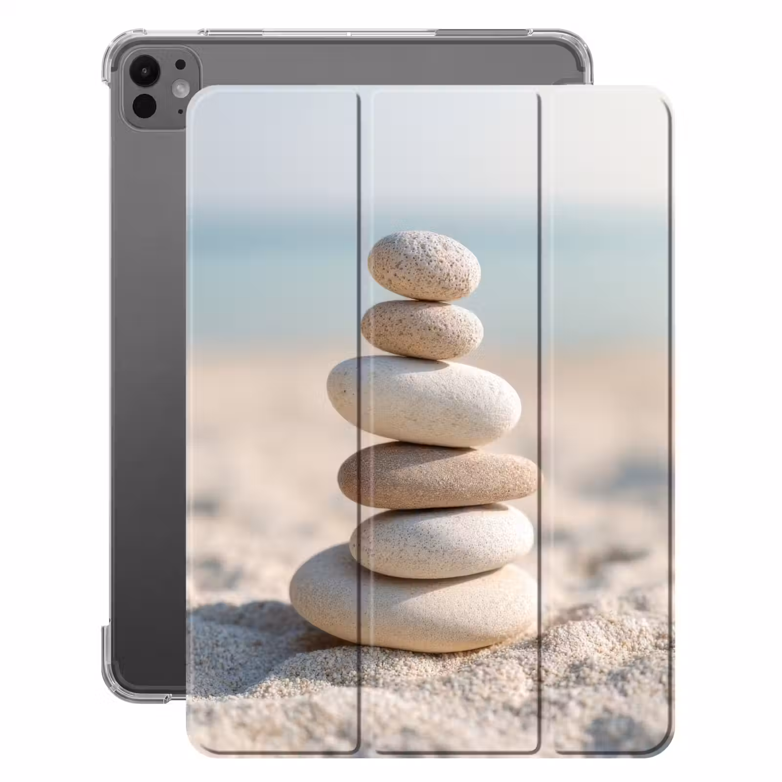 iPad-Hülle - Steine - Stapel - Sand - Meer — 1