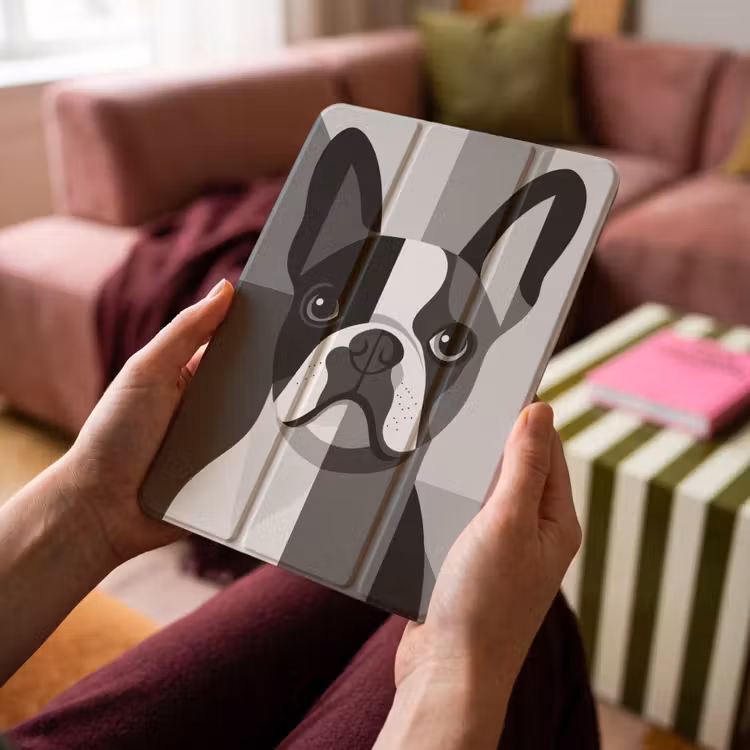 iPad-Hülle - Bulldogge - Schwarz - Abstrakt - Flugzeuge — 4
