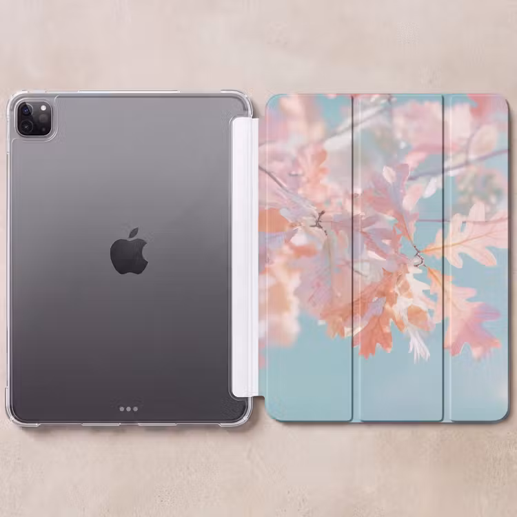 iPad-Hülle - Eichenblätter - Zweige - Rosa — 6