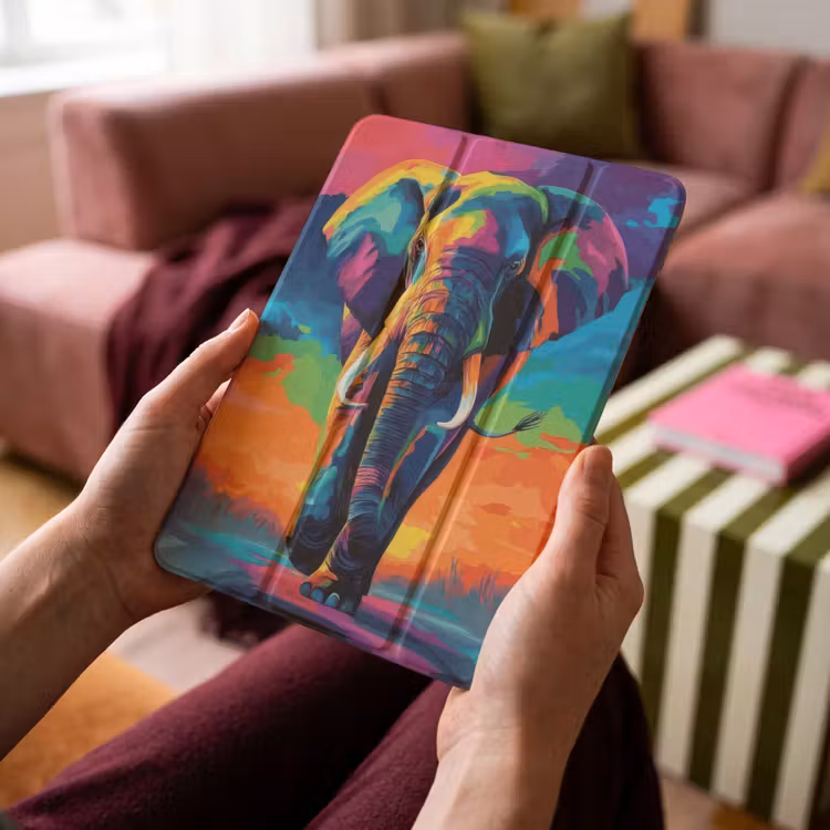 iPad-Hülle - Elefant - Bunt - Himmel - Abstrakt — 4