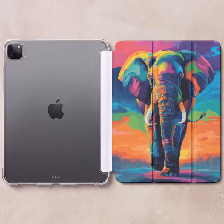 iPad-Hülle - Elefant - Bunt - Himmel - Abstrakt — 6