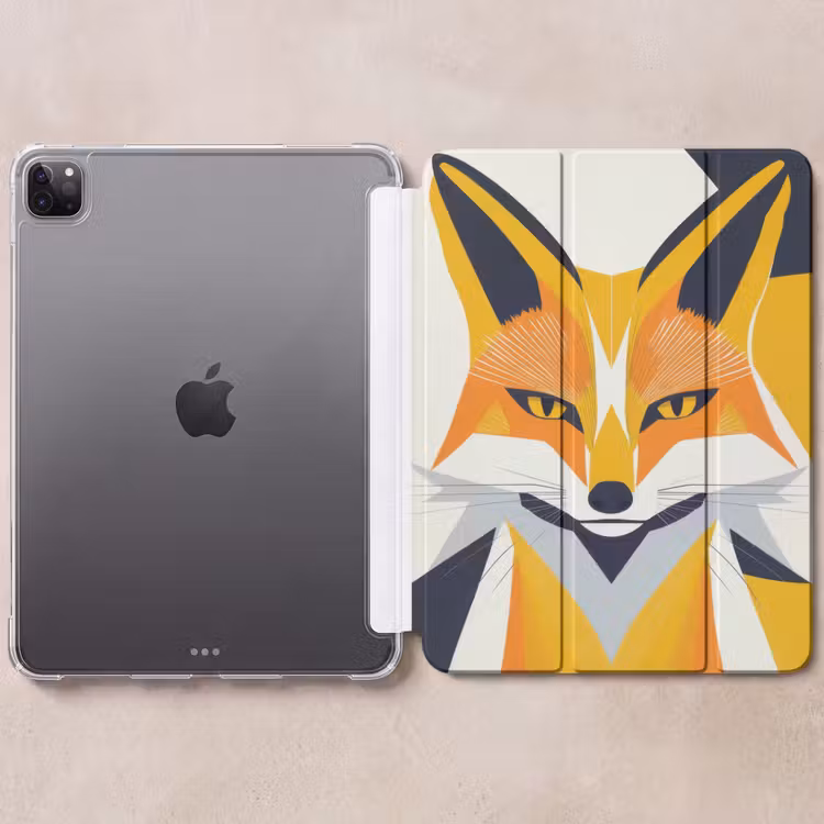 iPad-Hülle - Fuchs - Orange - Abstrakt - Dreiecke — 6