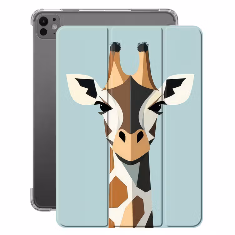 iPad-Hülle - Giraffe - Illustration - Braun - Minimalistisch — 1