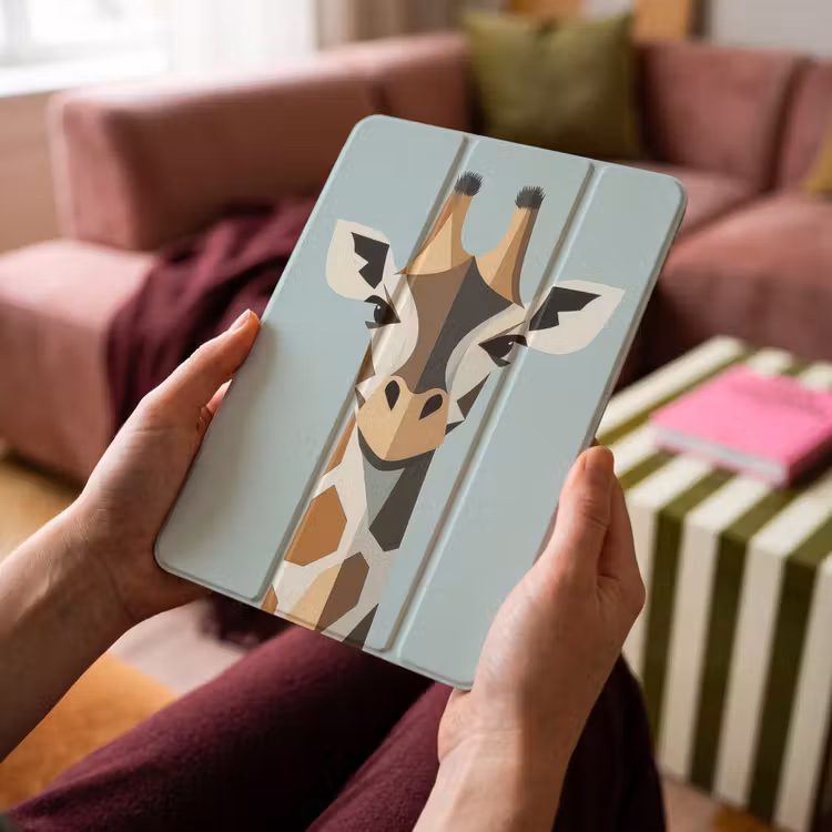 iPad-Hülle - Giraffe - Illustration - Braun - Minimalistisch — 4