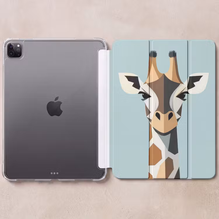 iPad-Hülle - Giraffe - Illustration - Braun - Minimalistisch — 6