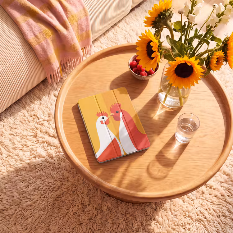 iPad-Hülle - Hühner - Orange - Prärie — 2