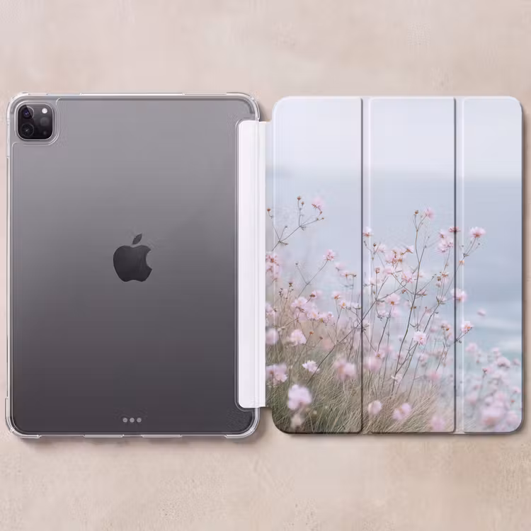iPad-Hülle - Klippe - Blumen - Meer - Rosa — 6