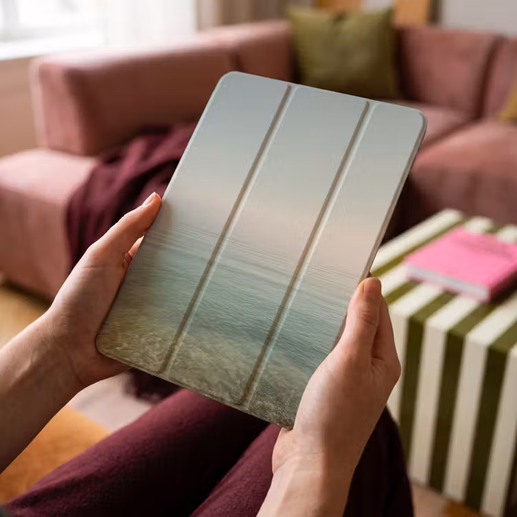 iPad-Hülle - Meer - Horizont - Blau - Nebel — 4