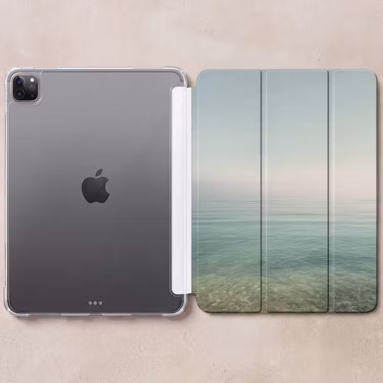 iPad-Hülle - Meer - Horizont - Blau - Nebel — 6