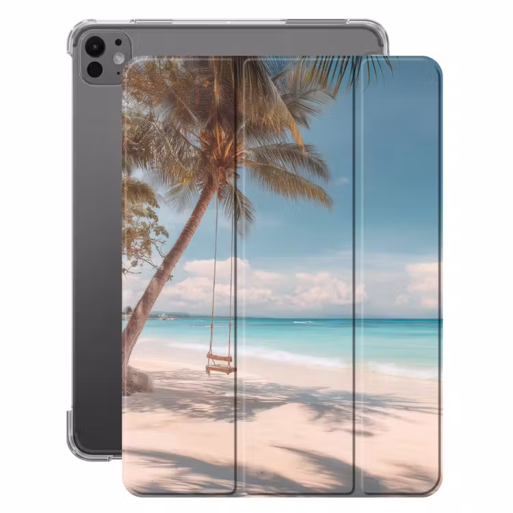 iPad-Hülle - Palme - Schaukel - Strand - Himmel — 1