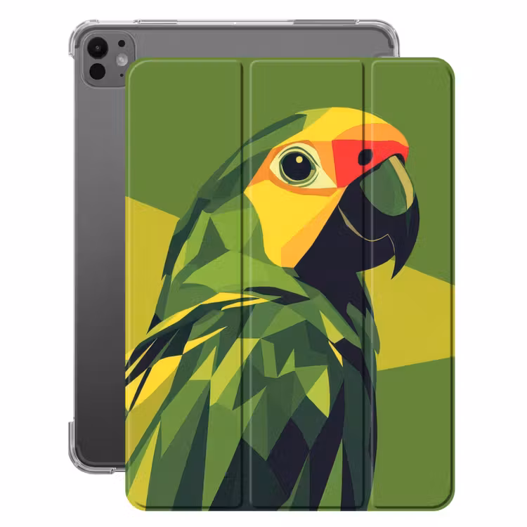 iPad-Hülle - Papagei - Grün - Schnabel - Abstrakt — 1