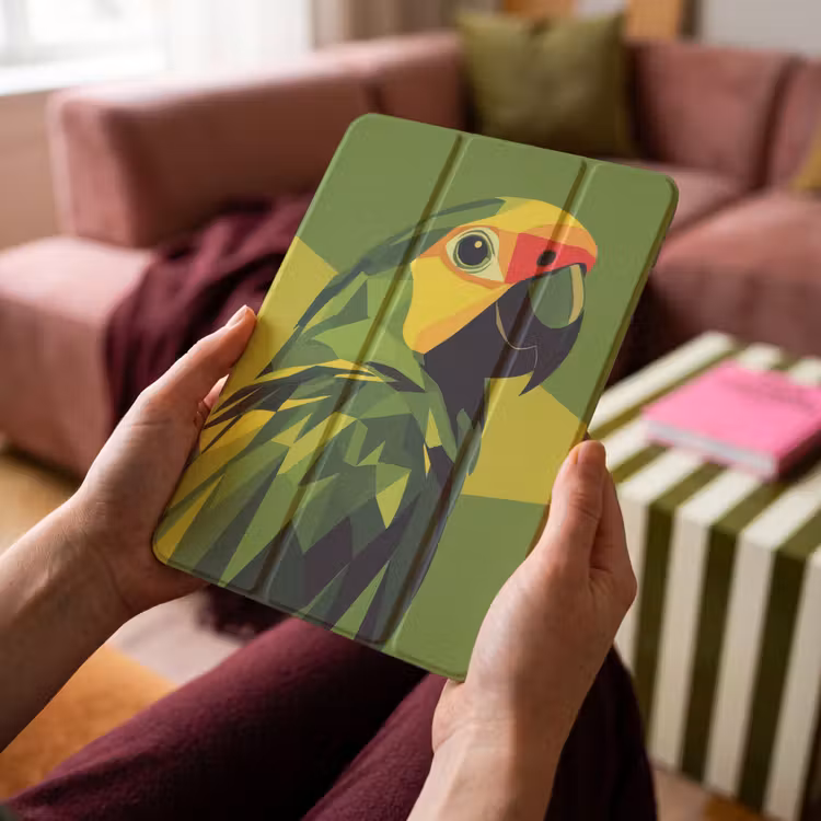 iPad-Hülle - Papagei - Grün - Schnabel - Abstrakt — 4