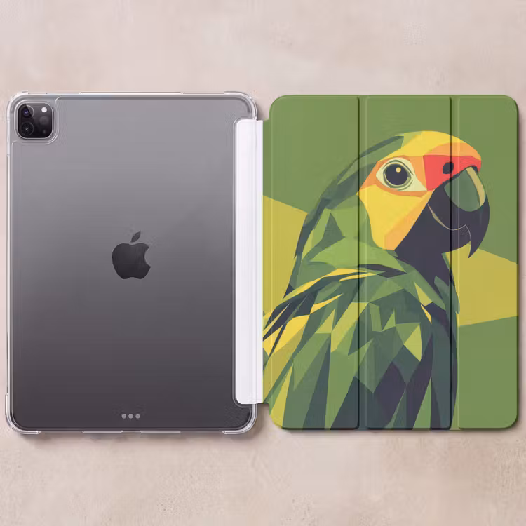 iPad-Hülle - Papagei - Grün - Schnabel - Abstrakt — 6