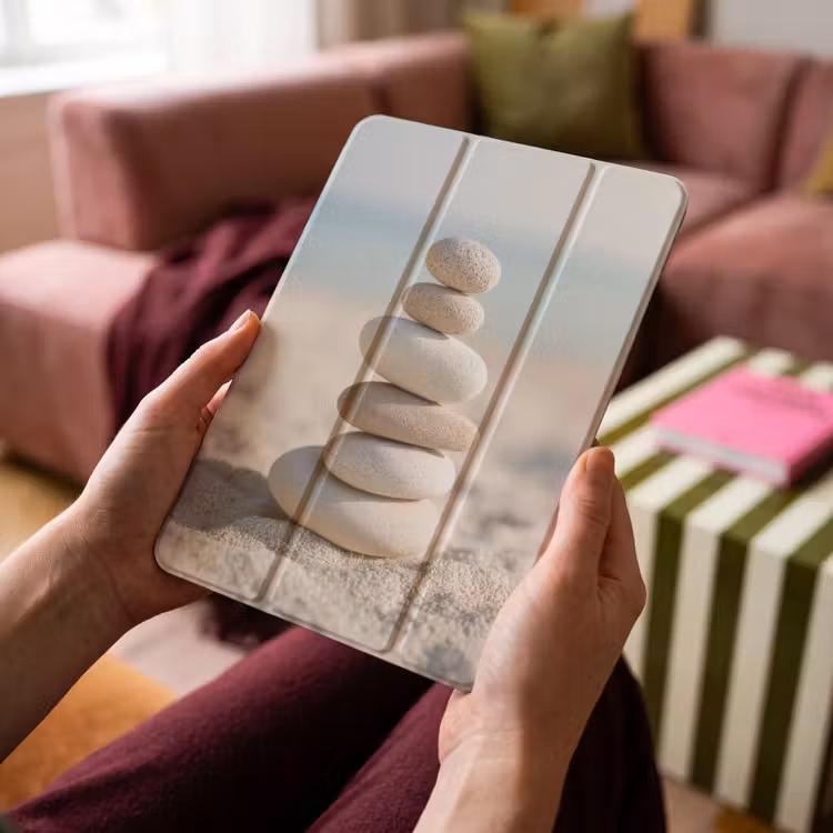 iPad-Hülle - Steine - Stapel - Sand - Meer — 4