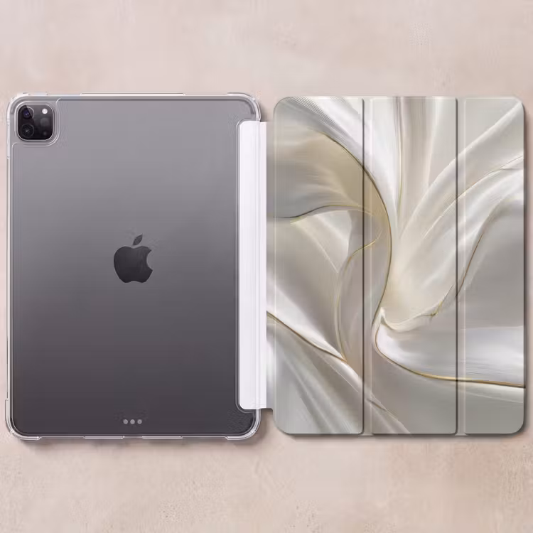 iPad-Hülle - Stoff - Plissee - Gold — 6