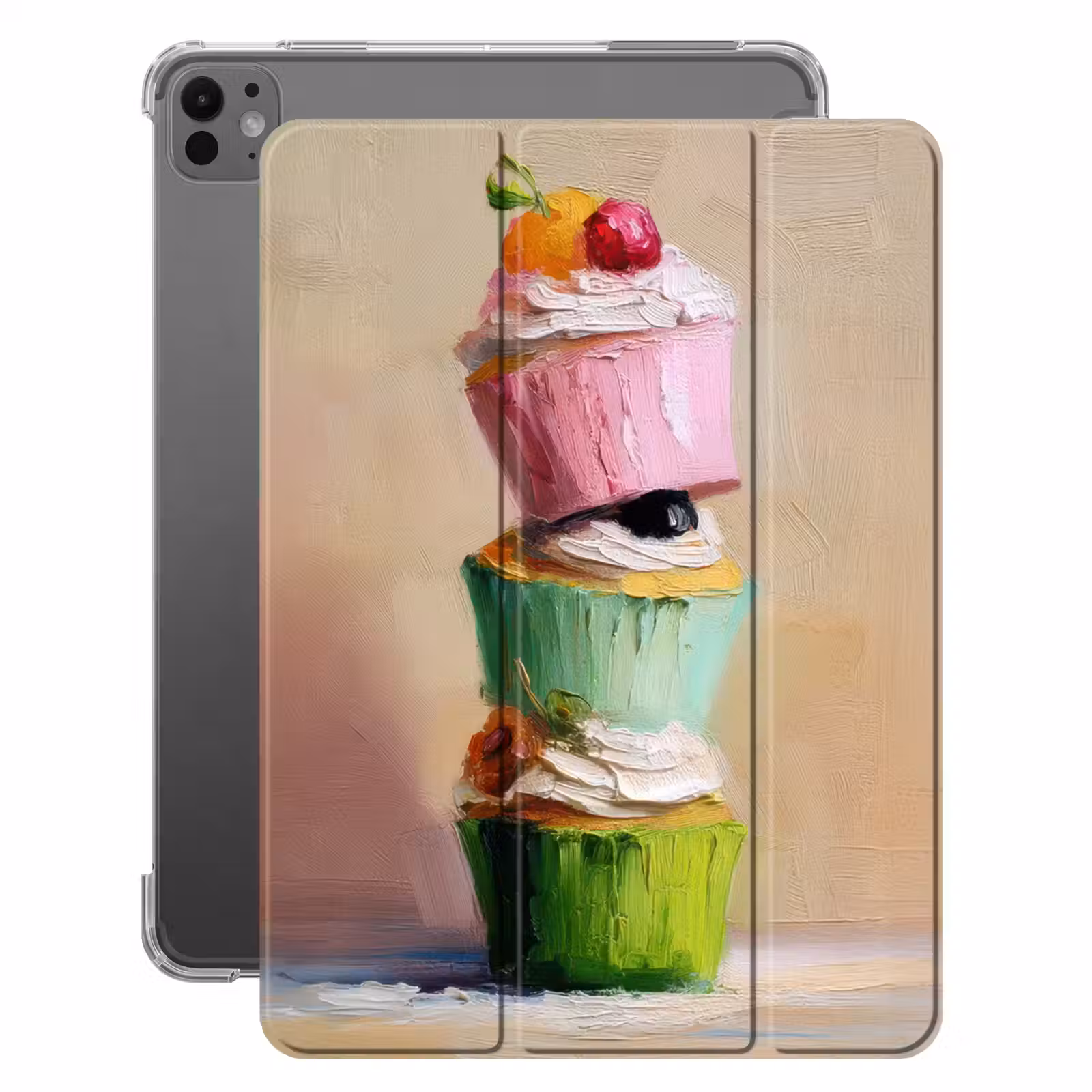 iPad-Hülle - Cupcakes - Gestapelt - Bunt - Obst — 1