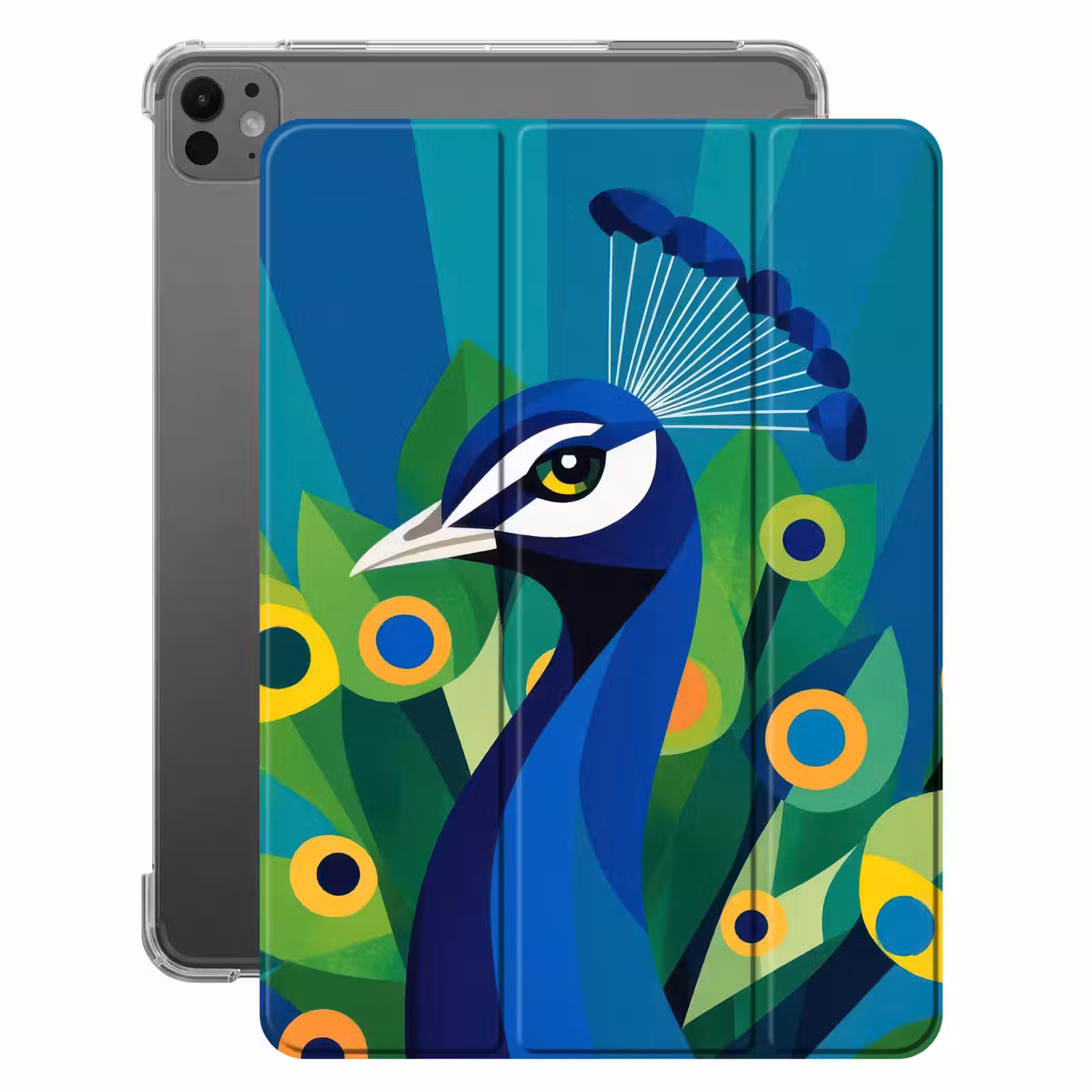 iPad-Hülle - Pfau - Kreise - Blau — 1