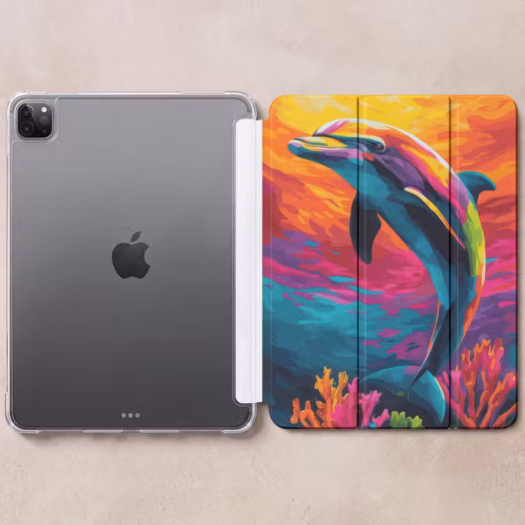 iPad-Hülle - Delfin - Farbenfroh - Ozean - Koralle — 6