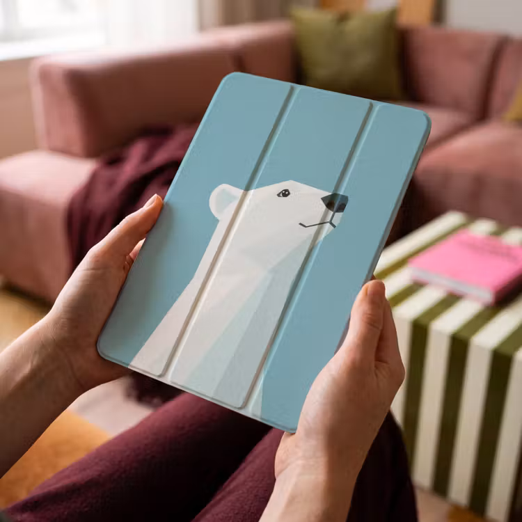 iPad-Hülle - Eisbär - Hellblau - Minimalistisch — 4