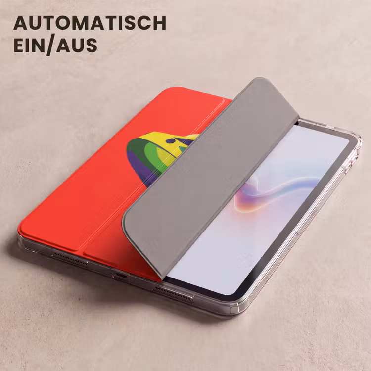 iPad-Hülle - Frosch - Bunt - Gestreift - Augen — 5