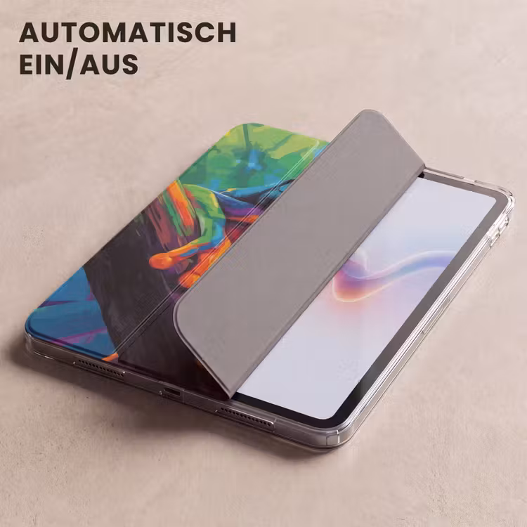 iPad-Hülle - Frosch - Leuchtend bunt - Zweig - Regenbogen — 5