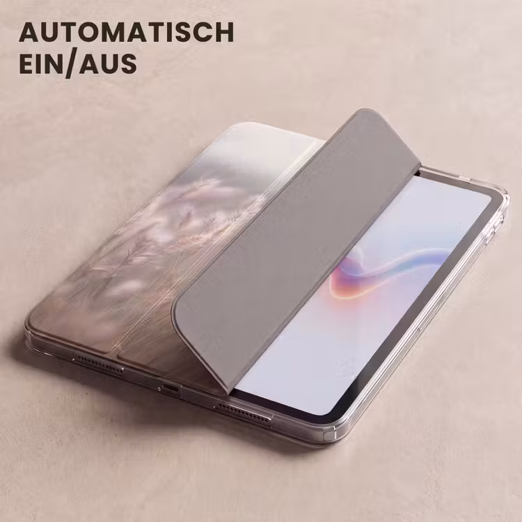 iPad-Hülle - Grasbüschel - Wind - Beige - Neblig — 5