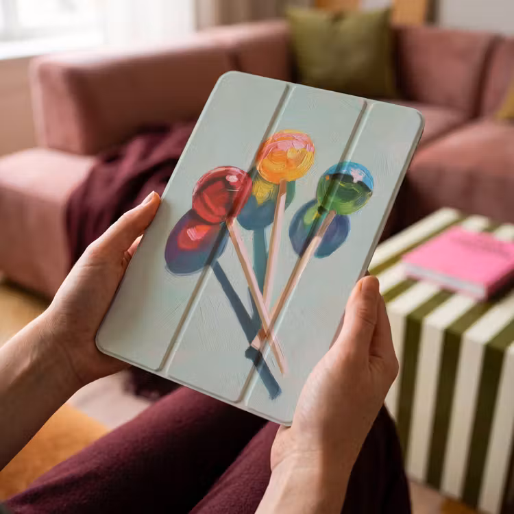 iPad-Hülle - Lutscher - Schatten - Drei - Blau — 4