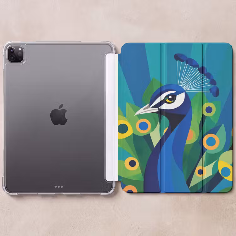 iPad-Hülle - Pfau - Kreise - Blau — 6