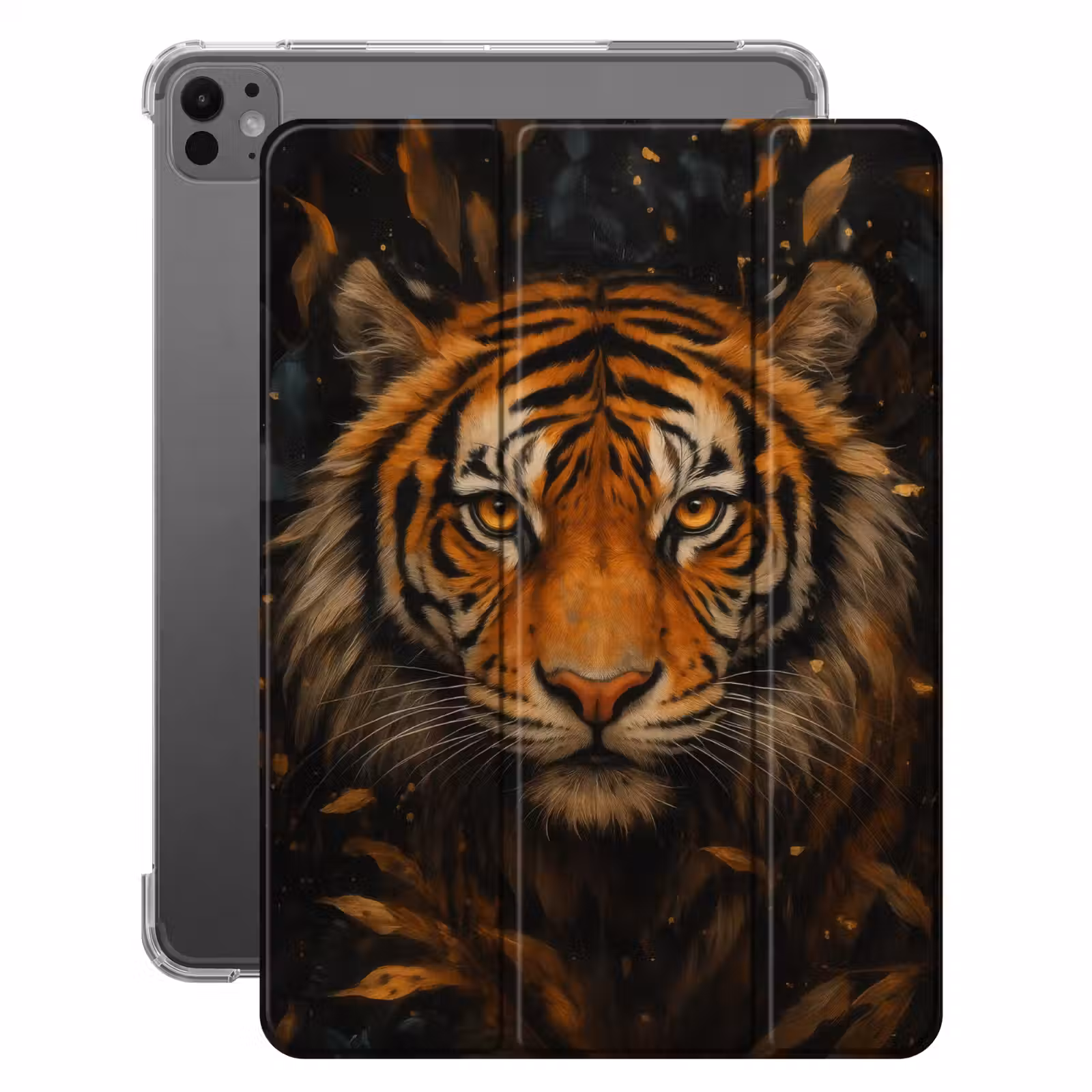 iPad-Hülle - Blätter - Tiger - Orange — 1