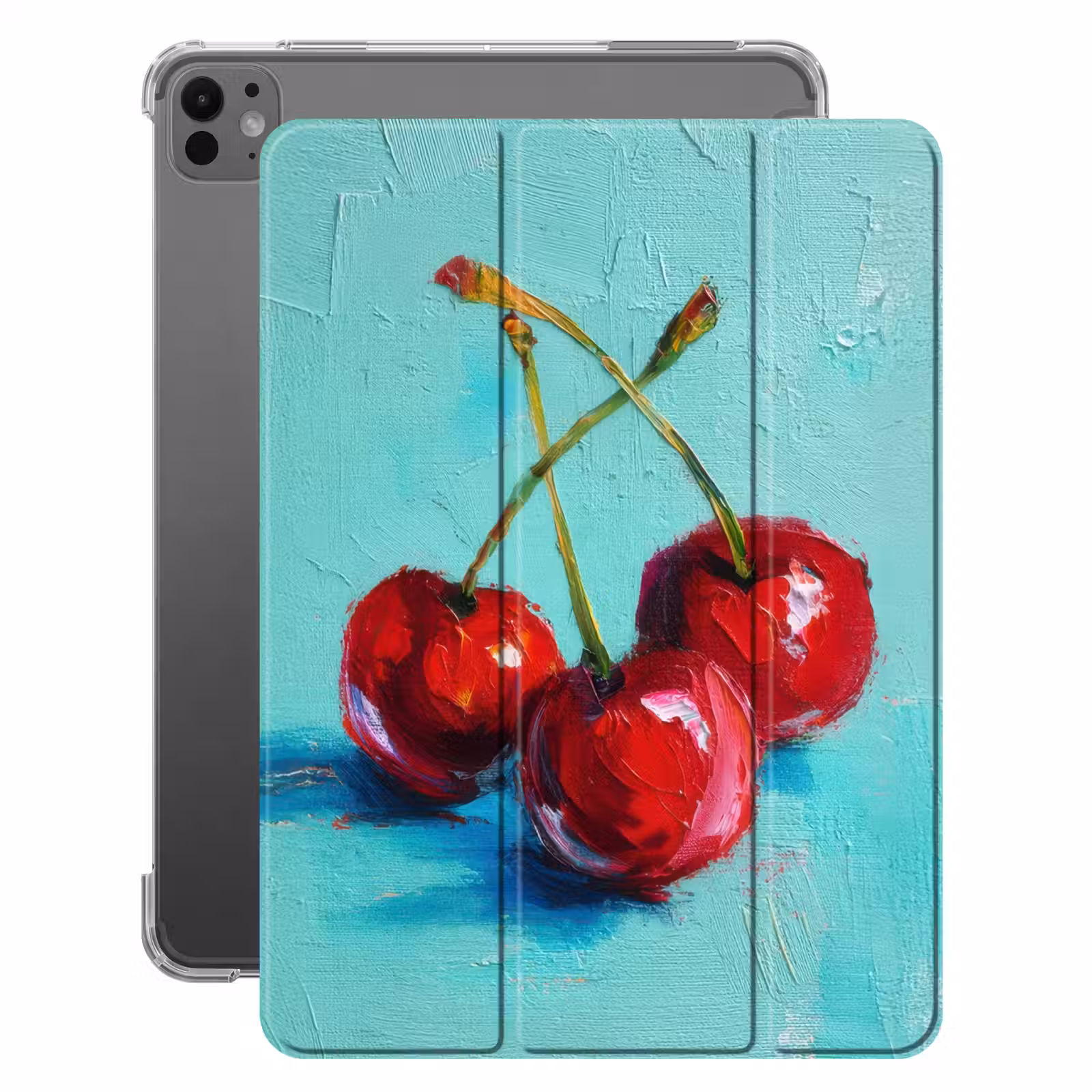 iPad-Hülle - Kirsche - Rot - Drei - Gefärbt — 1