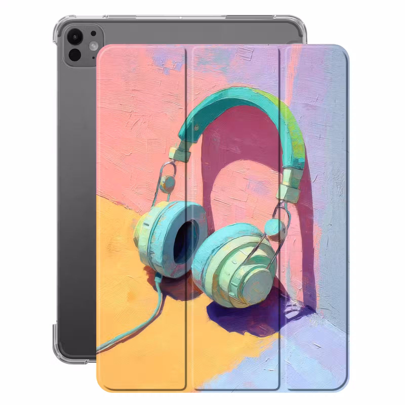 iPad-Hülle - Kopfhörer - Mintgrün - Draht — 1