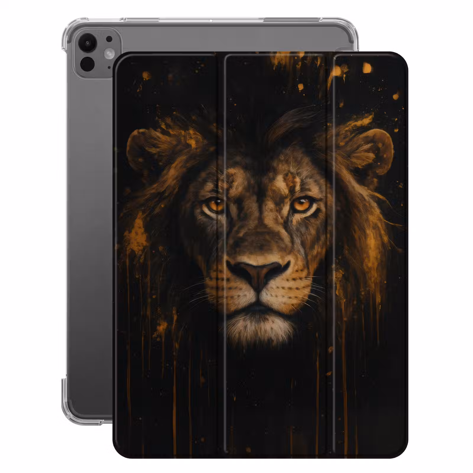 iPad-Hülle - Löwe - Gold - Drops — 1