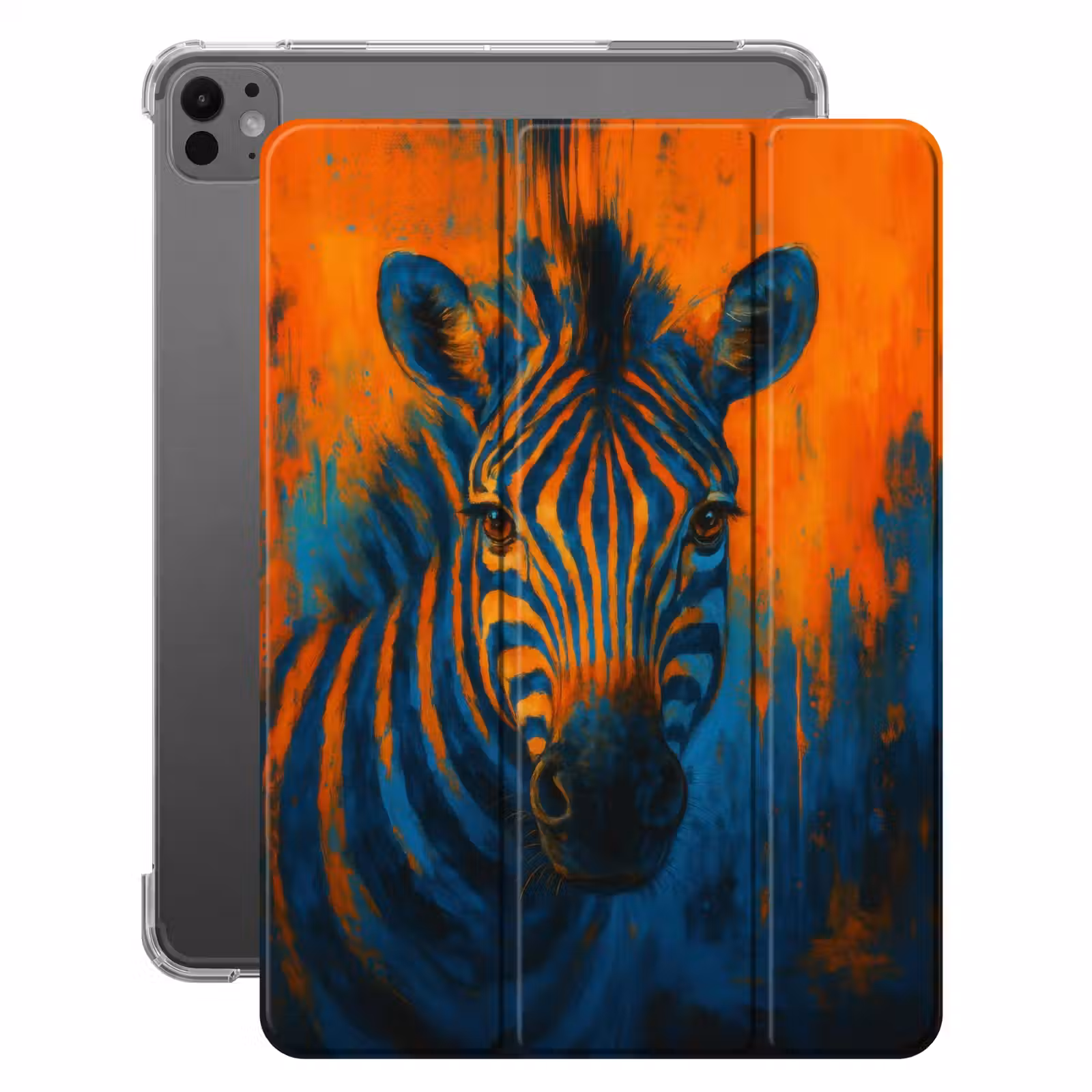 iPad-Hülle - Zebra - Abstrakt - Blau — 1