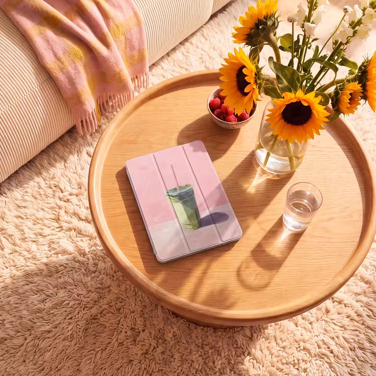 iPad-Hülle - Becher - Strohhalm - Minimalistisch - Grün — 2