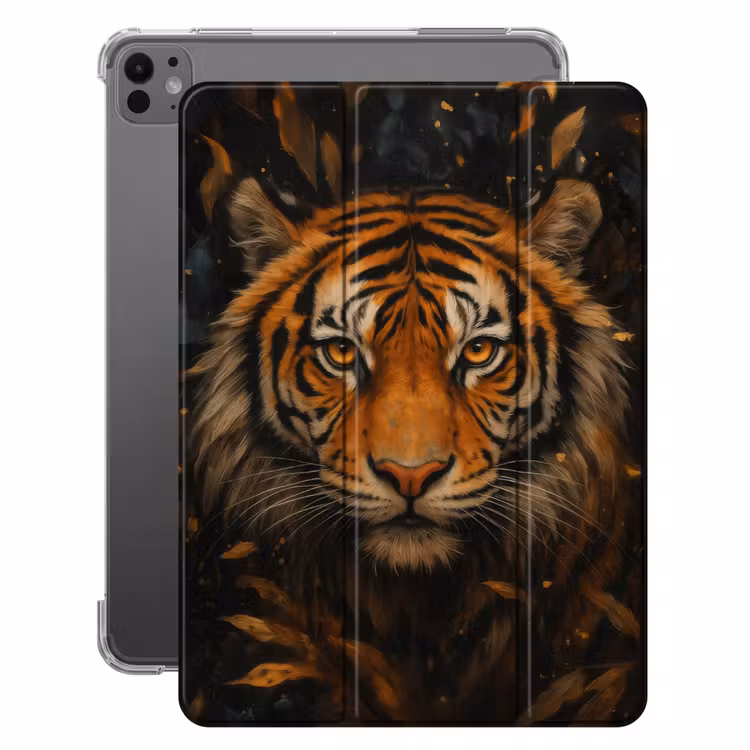 iPad-Hülle - Blätter - Tiger - Orange — 1