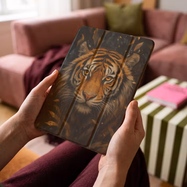 iPad-Hülle - Blätter - Tiger - Orange — 4