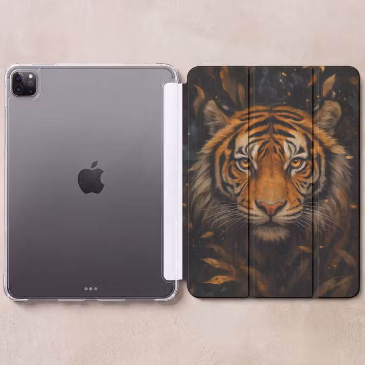 iPad-Hülle - Blätter - Tiger - Orange — 6