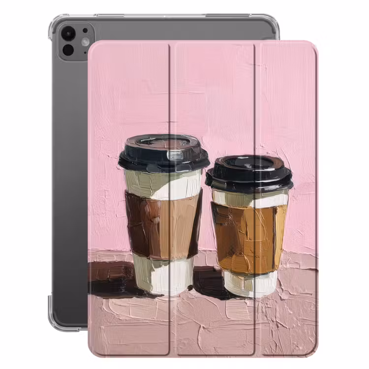 iPad-Hülle - Kaffeetassen - Deckel - Farbe - Textur — 1