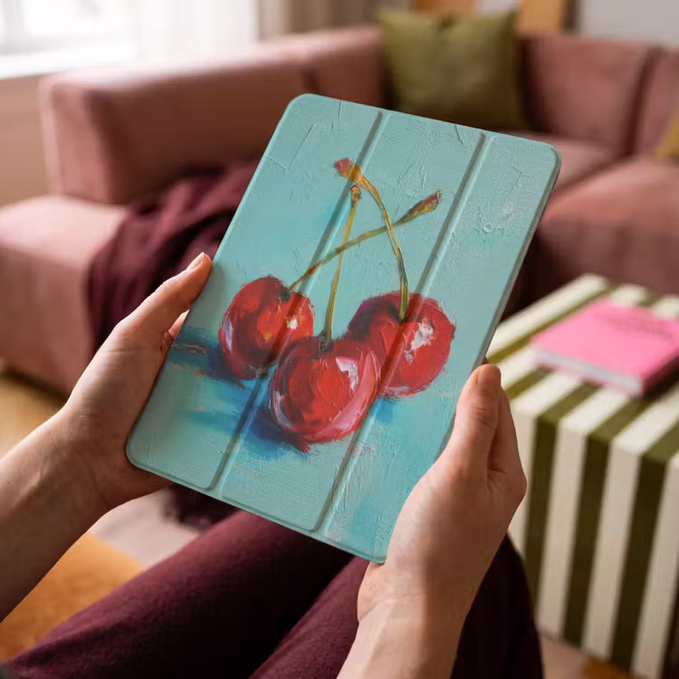 iPad-Hülle - Kirsche - Rot - Drei - Gefärbt — 4