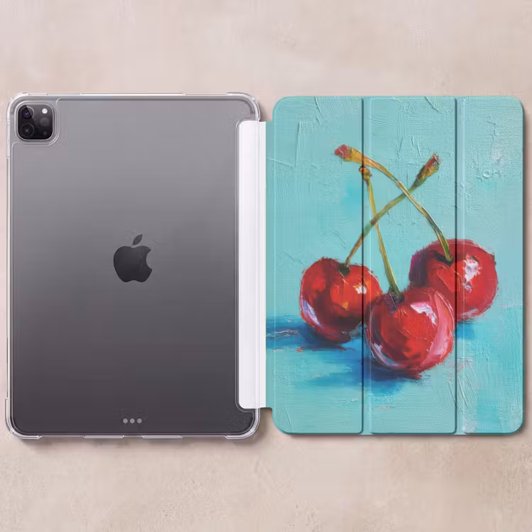 iPad-Hülle - Kirsche - Rot - Drei - Gefärbt — 6