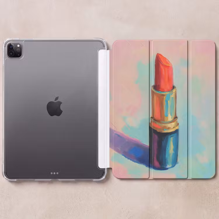 iPad-Hülle - Lippenstift - Rot - Pinselstriche — 6