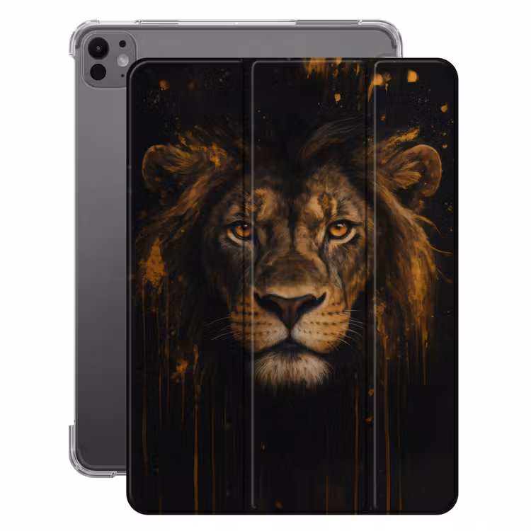 iPad-Hülle - Löwe - Gold - Drops — 1