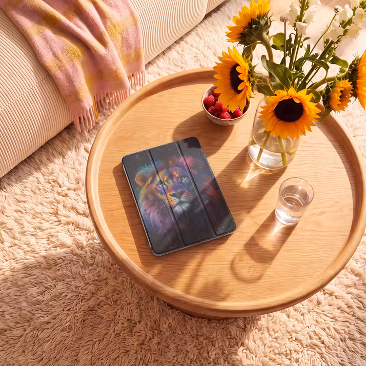 iPad-Hülle - Löwenkopf - Leuchtend bunt - Abstrakt — 2