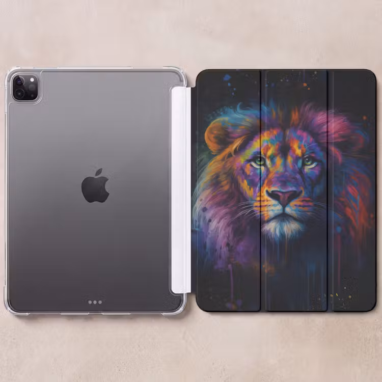 iPad-Hülle - Löwenkopf - Leuchtend bunt - Abstrakt — 6