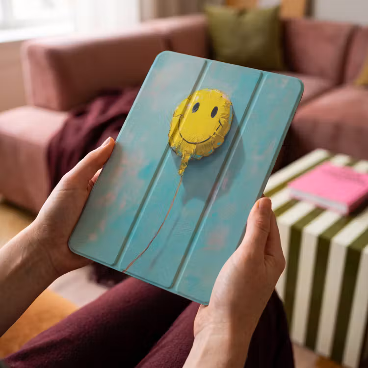 iPad-Hülle - Luftballon - Gelb - Smiley — 4